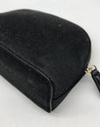 Kate Spade Black Glitter Fabric Joeley Dome Pouch