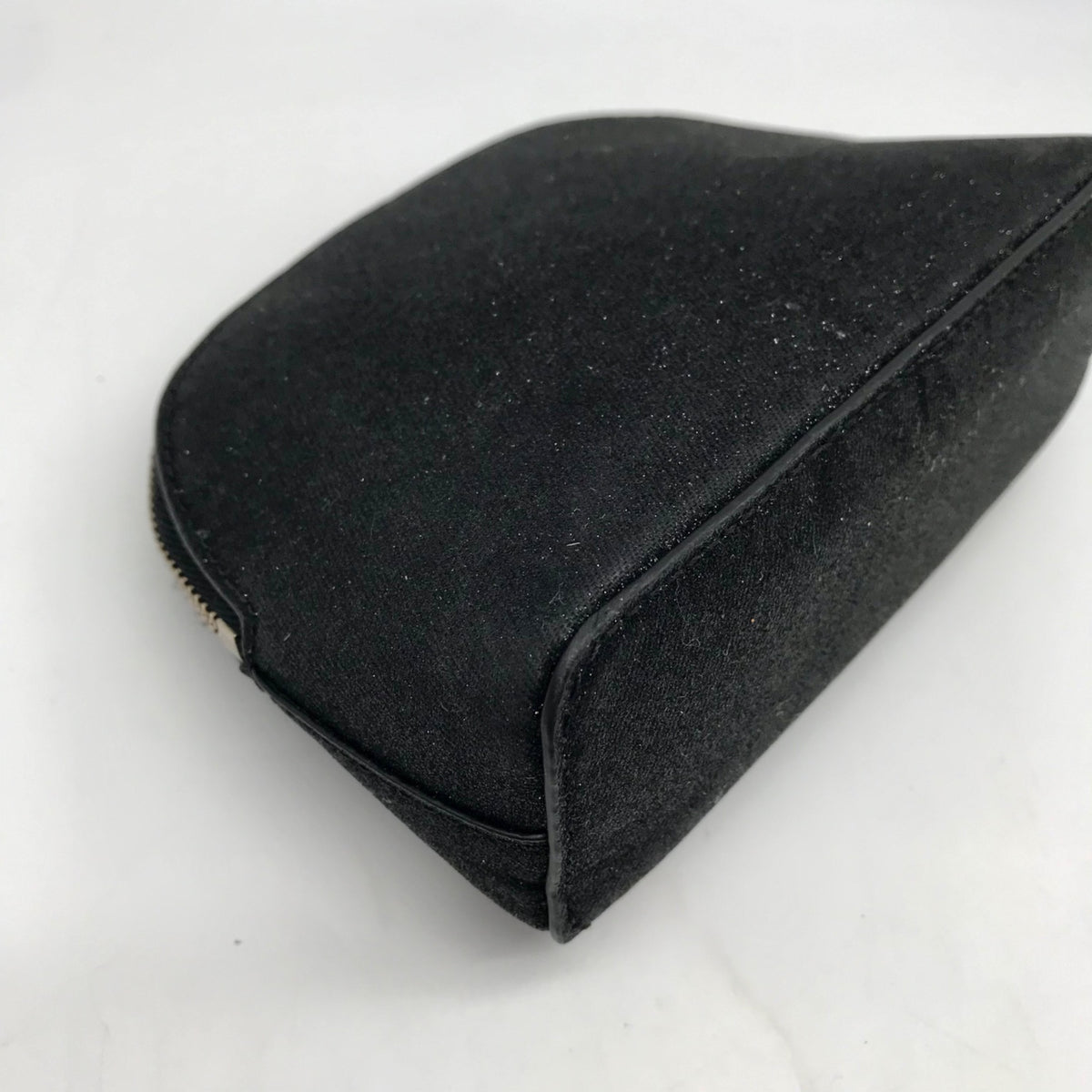 Kate Spade Black Glitter Fabric Joeley Dome Pouch