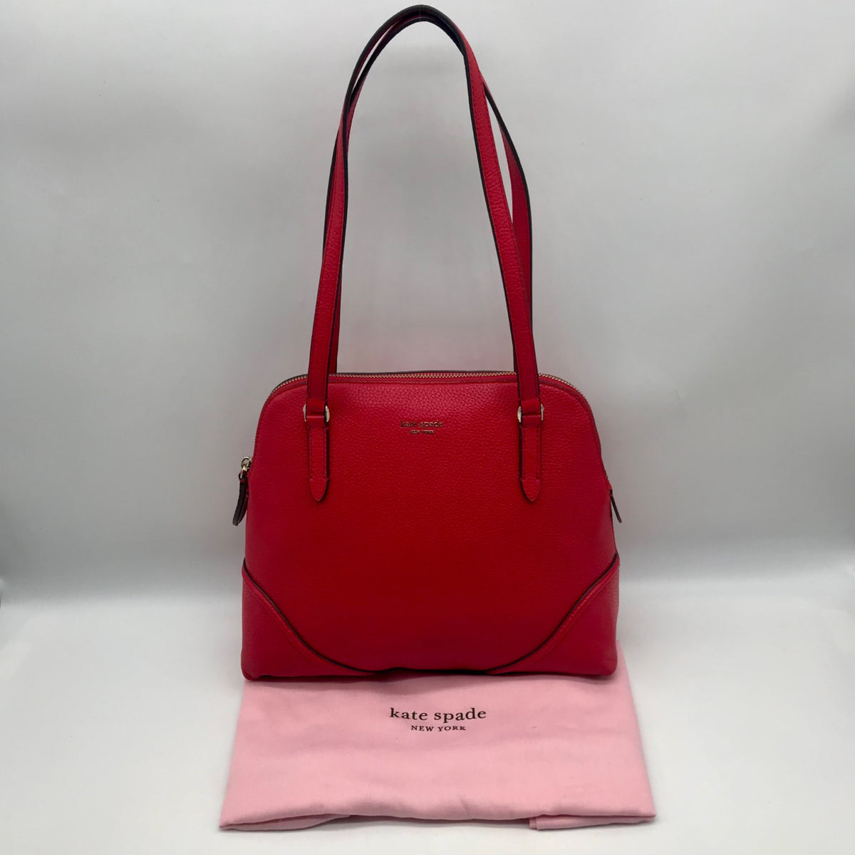 Kate Spade Red Pebbled Leather Carolyn Shoulder Bag