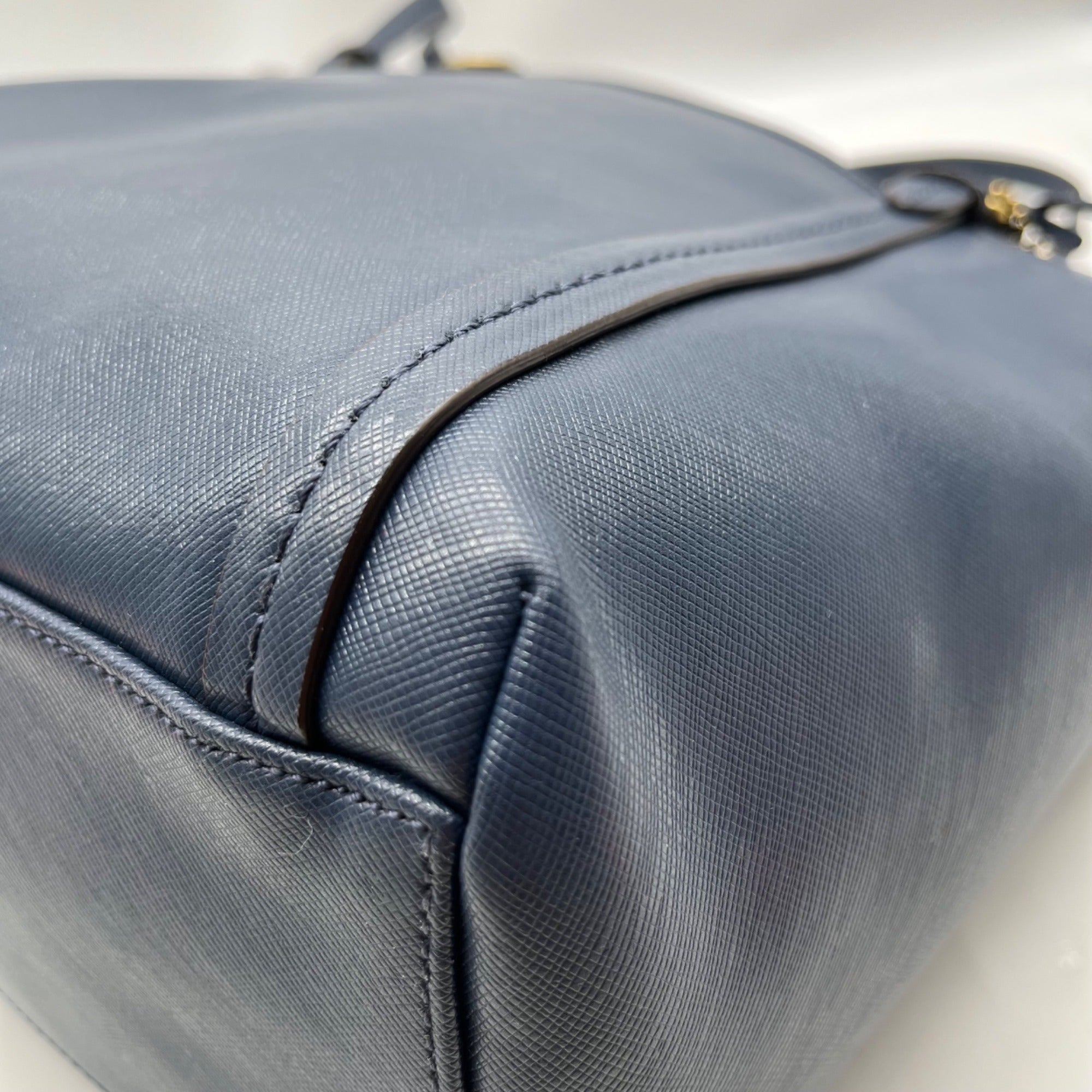 Coach Blue Saffiano Leather Peyton Tote Bag F25667