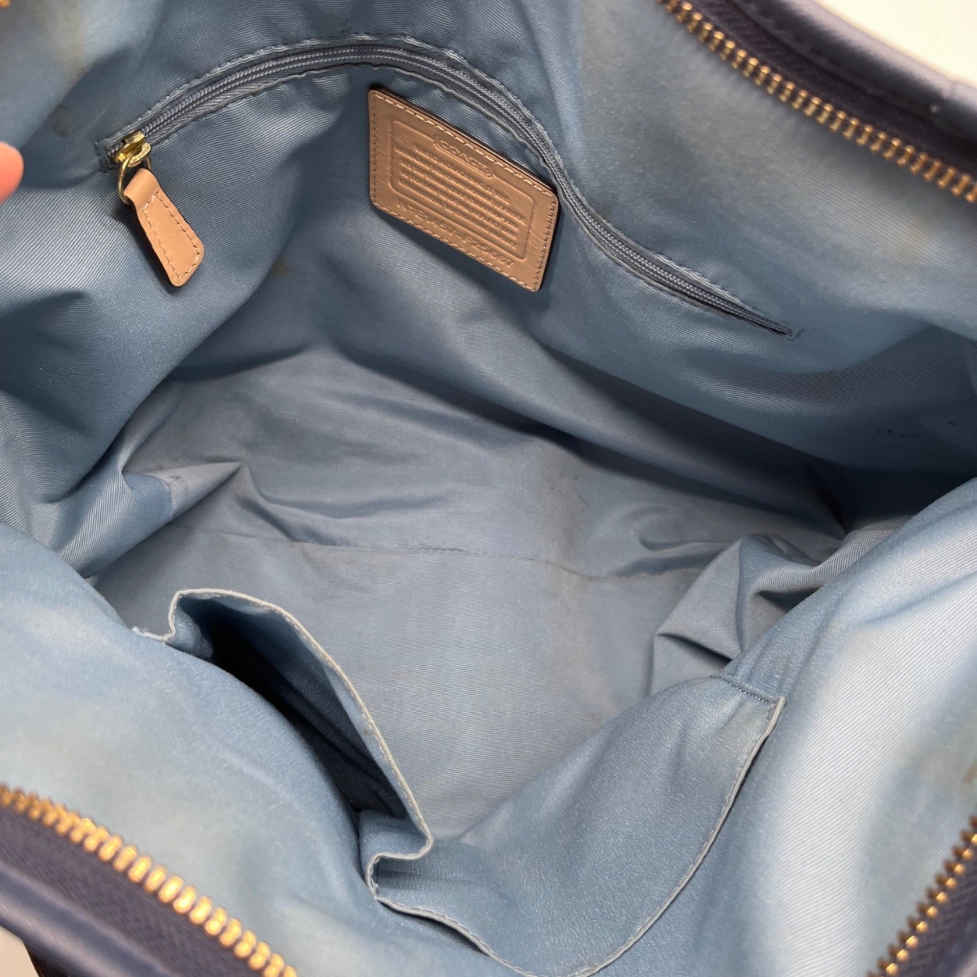 Coach Blue Saffiano Leather Peyton Tote Bag F25667