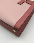 Michael Kors Pink Saffiano Leather Dillon Convertible Satchel Bag