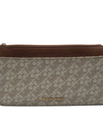 Michael Kors Vanilla & Luggage Brown Trim Empire Convertible Crossbody