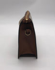 Michael Kors Vanilla & Luggage Brown Trim Empire Convertible Crossbody