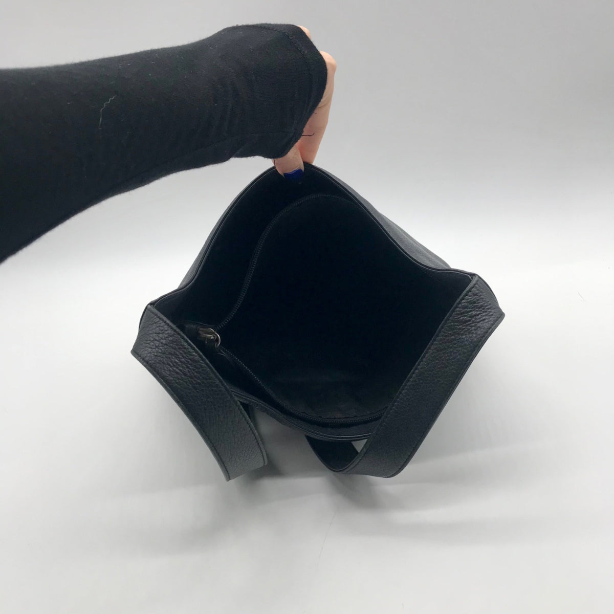 The Sak Black Pebbled Leather Hobo Bag