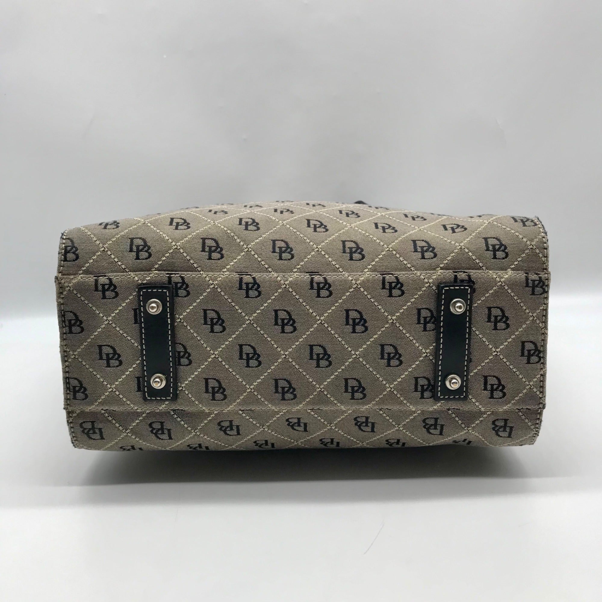 Dooney &amp; Bourke Gray Monogram Canvas North South Tote Bag