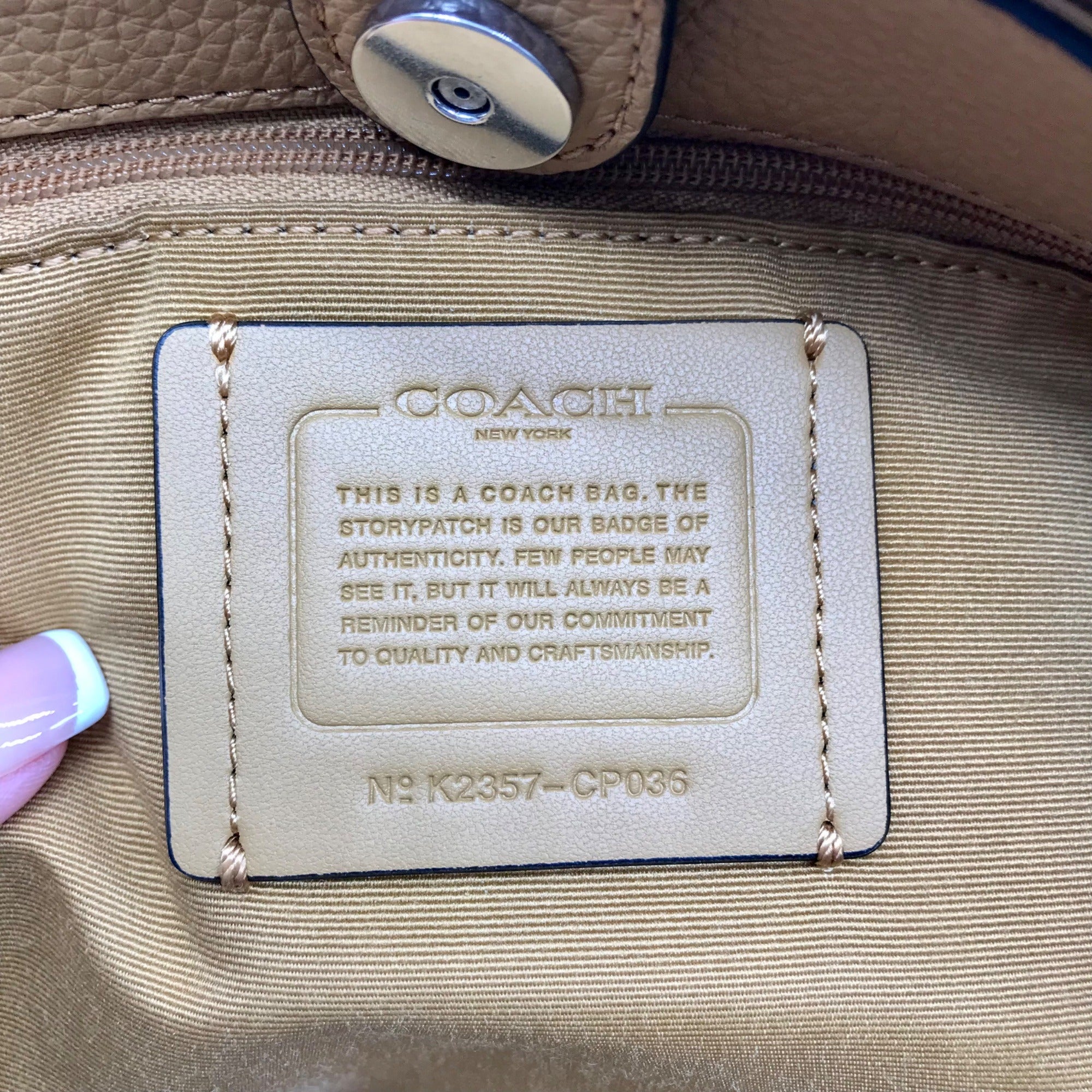 Coach Blue Leather Thea Tote Bag