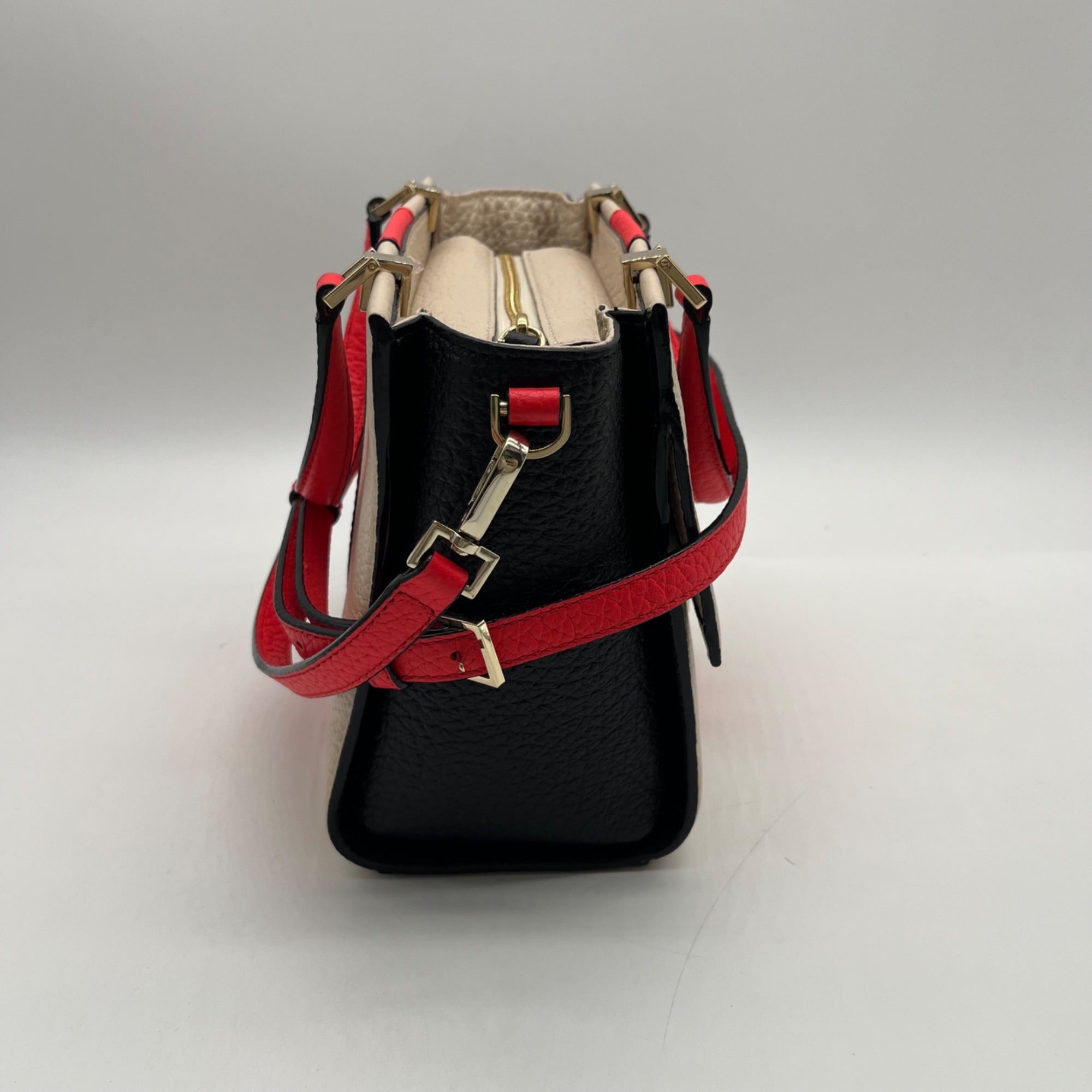 Kate Spade Chelsea Square Bennett Beige Leather Satchel Bag
