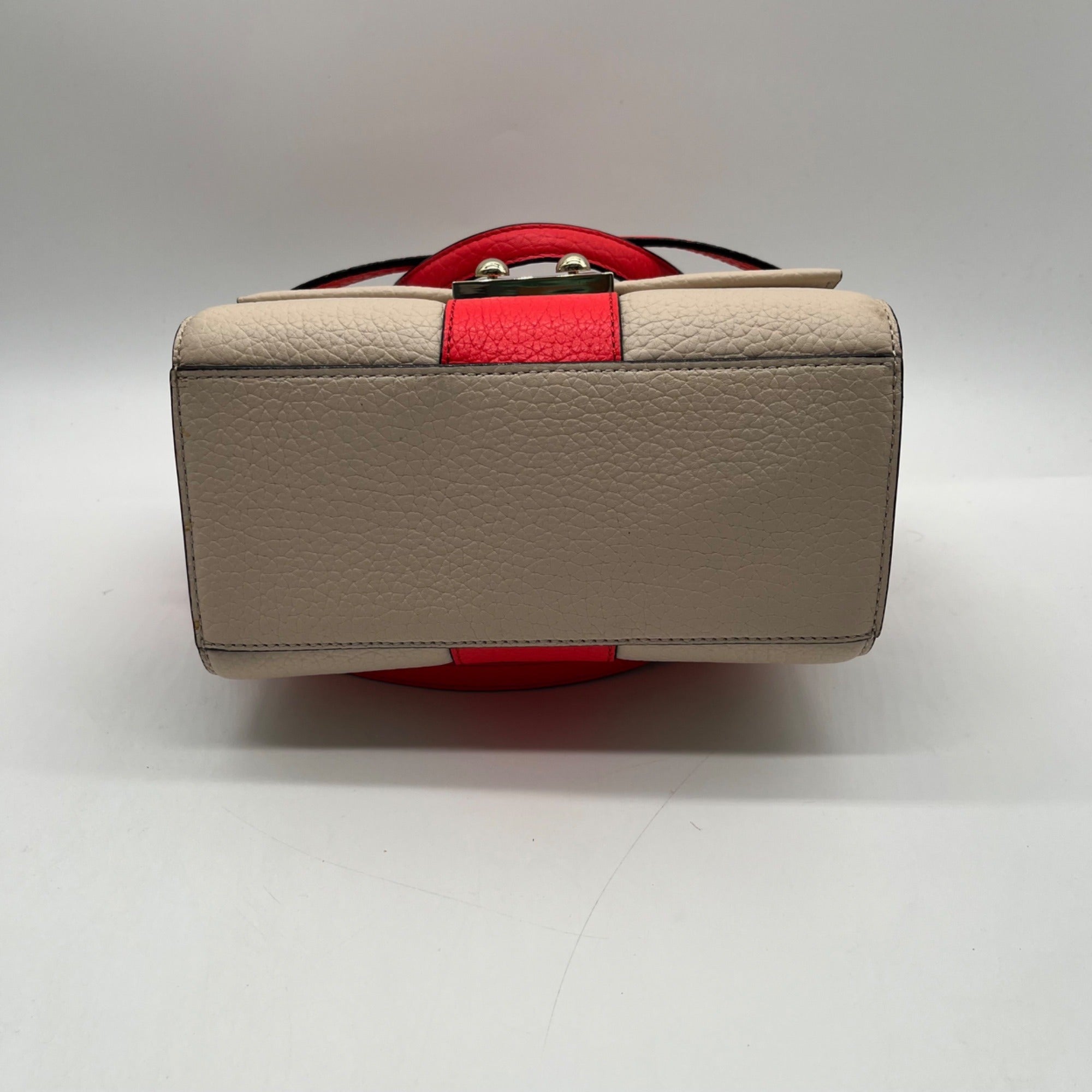 Kate Spade Chelsea Square Bennett Beige Leather Satchel Bag