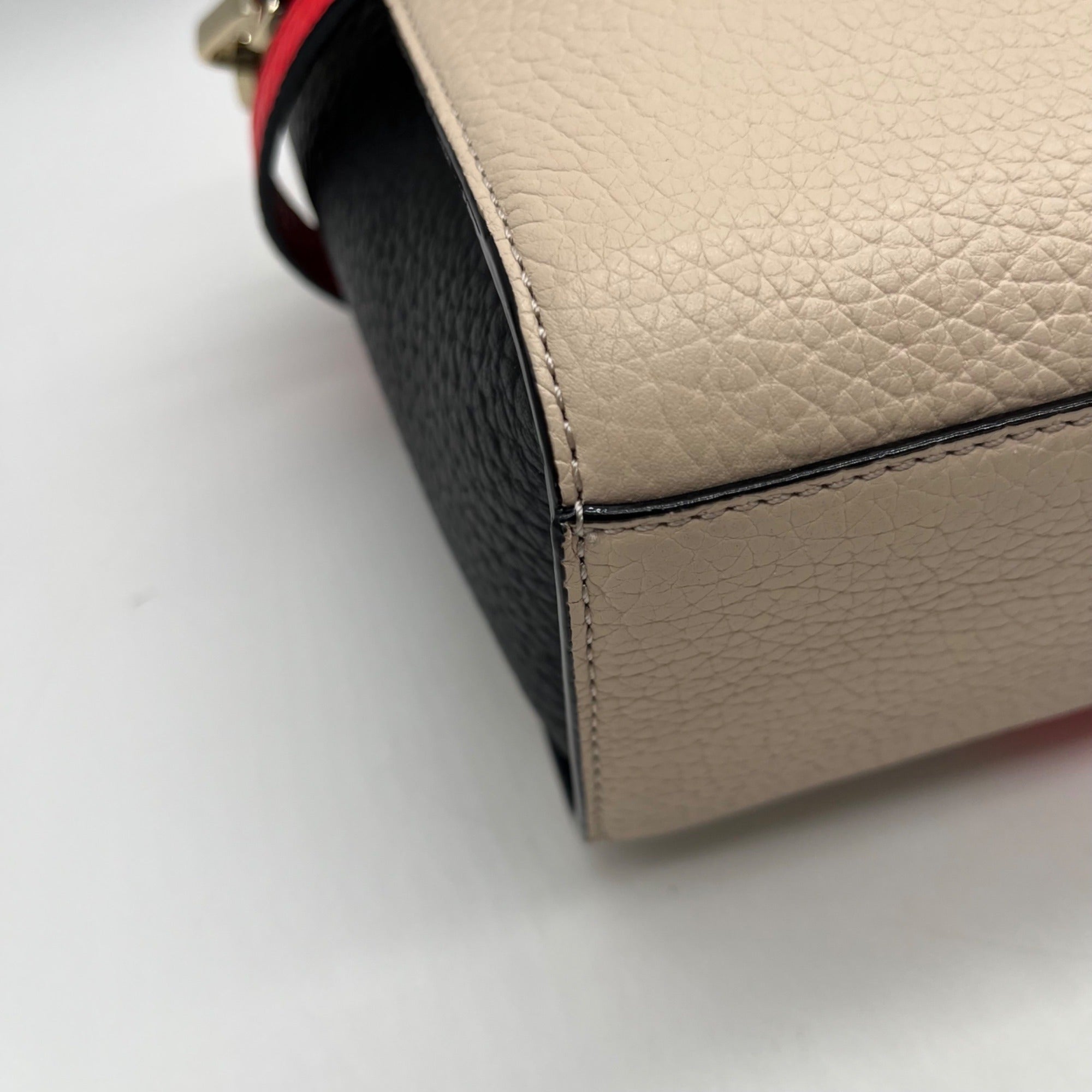 Kate Spade Chelsea Square Bennett Beige Leather Satchel Bag