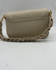 MMS Beige Leather Shoulder Bag