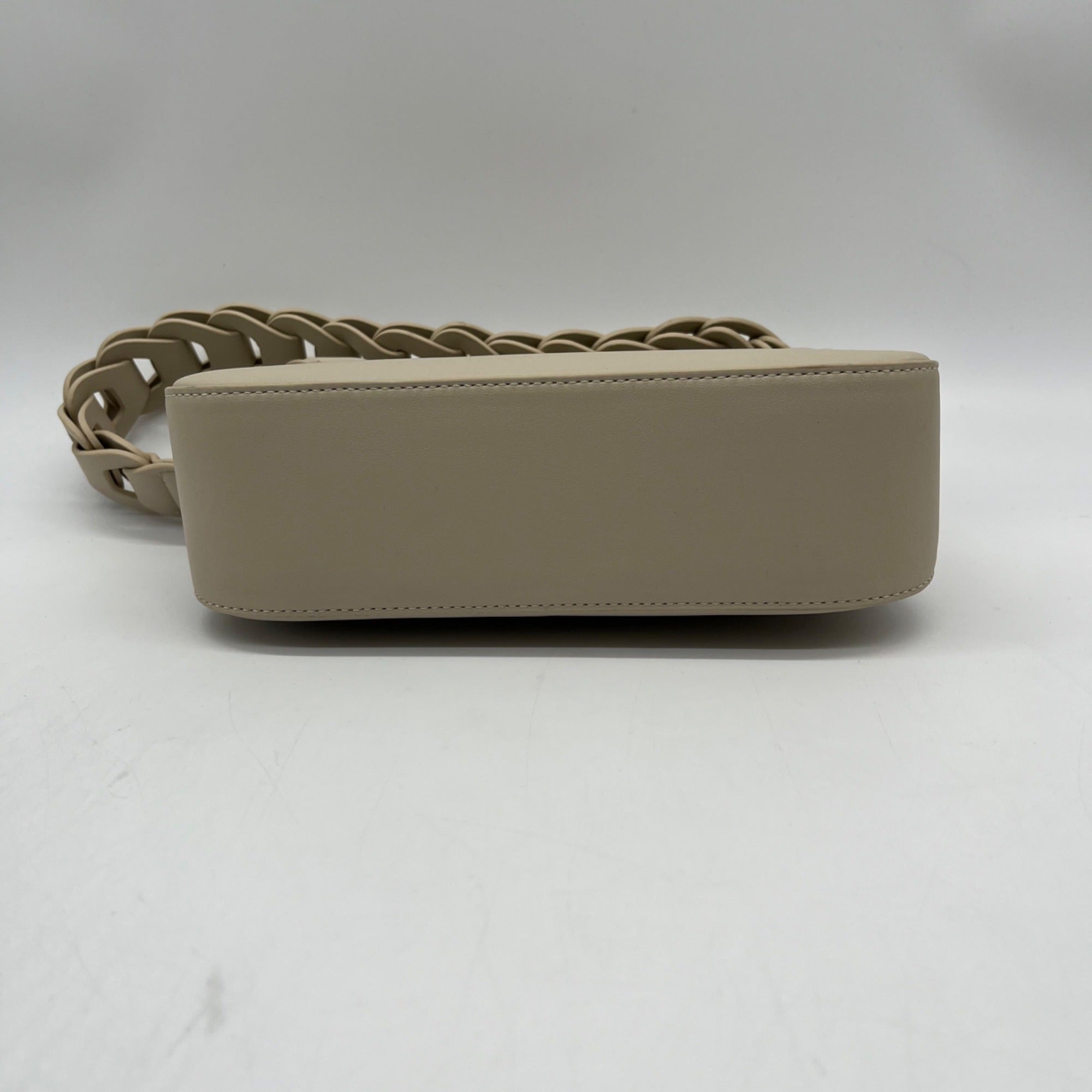 MMS Beige Leather Shoulder Bag