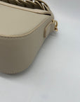 MMS Beige Leather Shoulder Bag