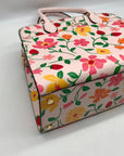 Kate Spade Pink Leather Madison Strawberry Garden Floral Satchel Bag