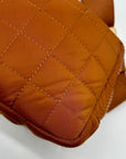 MMS Brands Brown Fabric Quilted Puffer Belt Bag