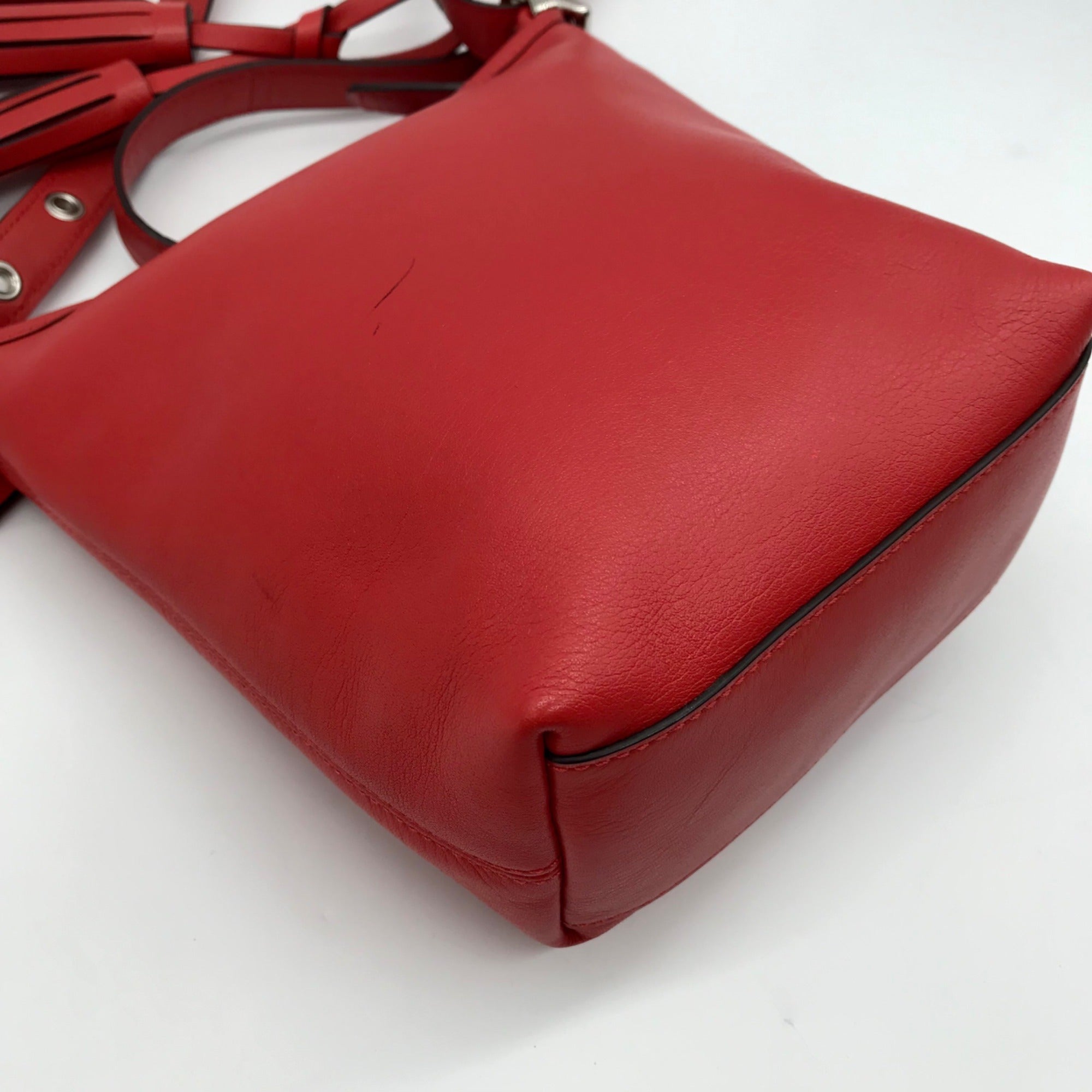 Coach Red Leather Mini Legacy Duffel Crossbody Bag 19901