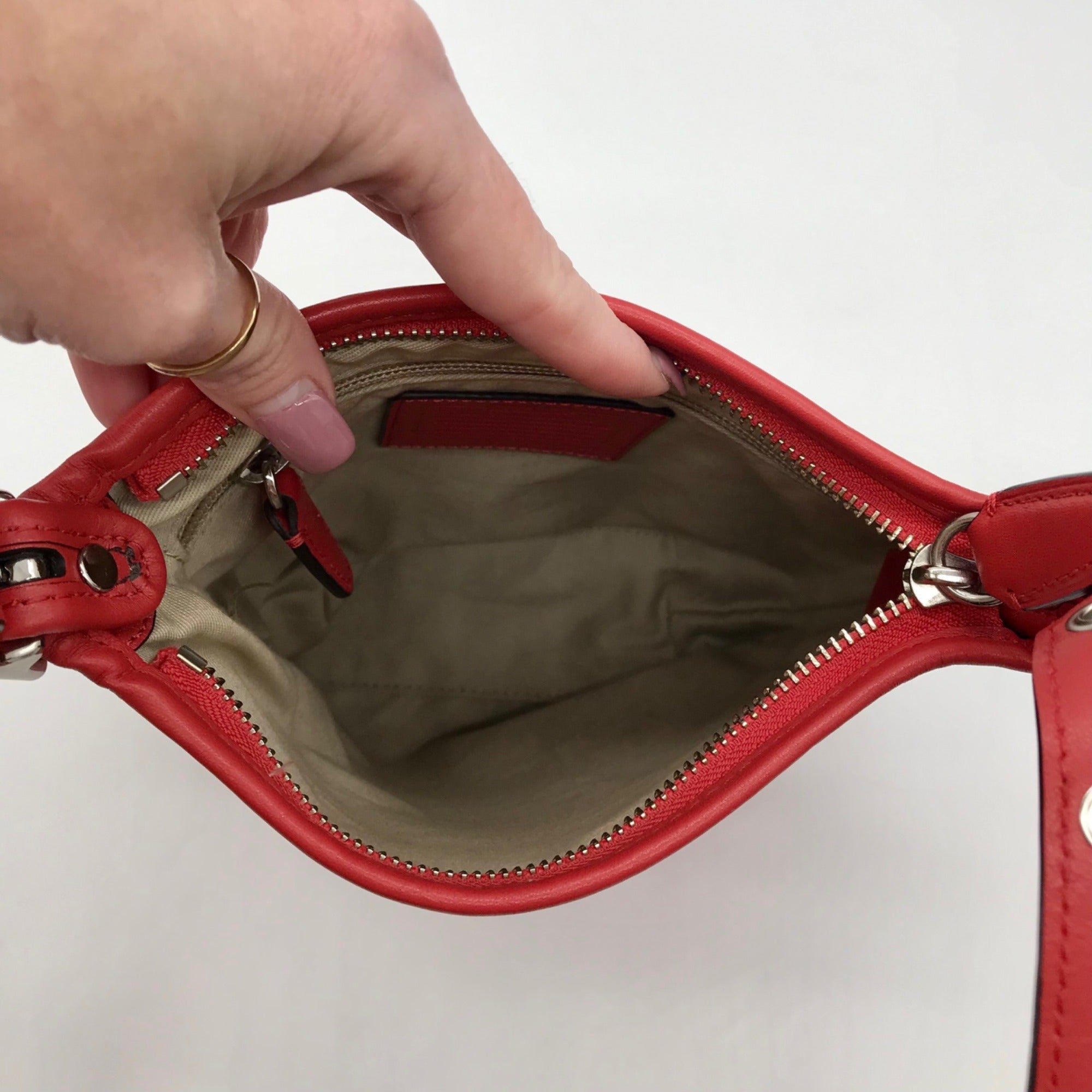 Coach Red Leather Mini Legacy Duffel Crossbody Bag 19901