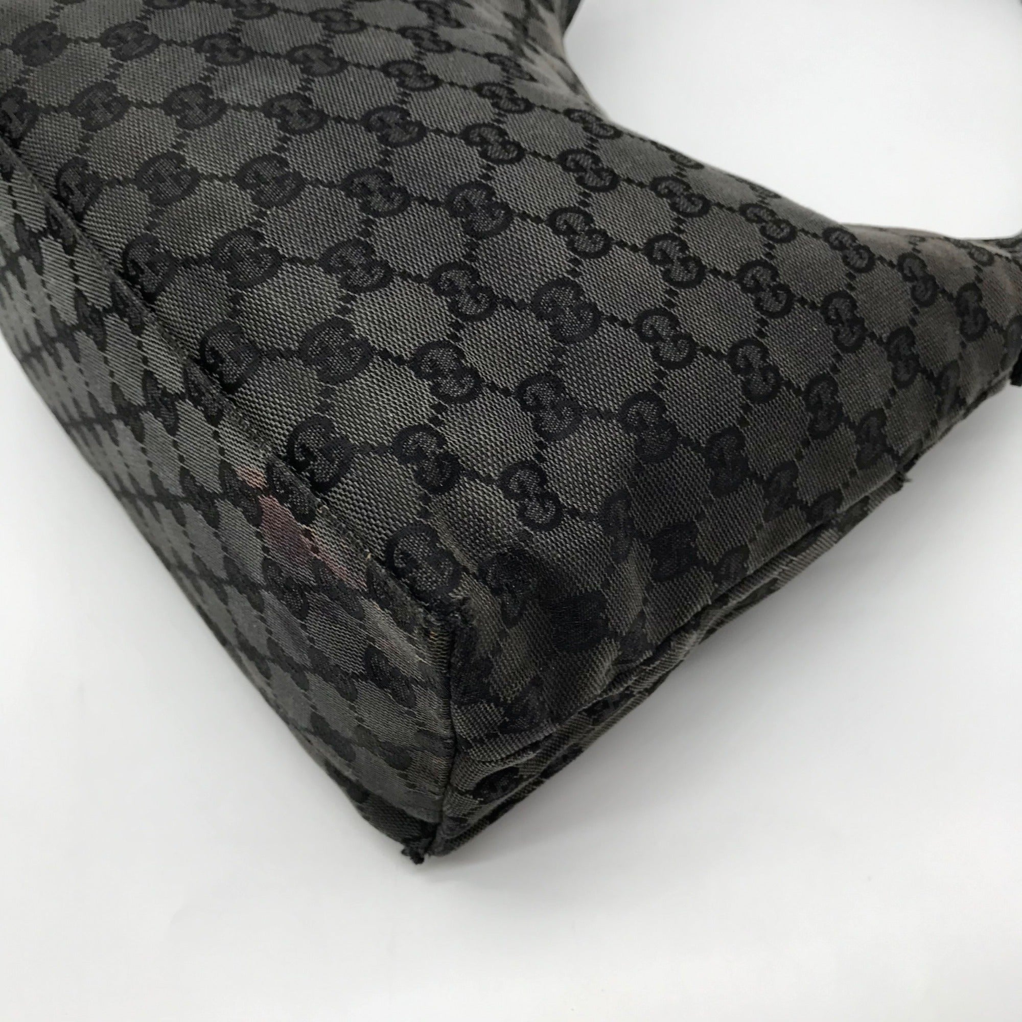 Gucci Black GG Monogram Canvas Shoulder Bag