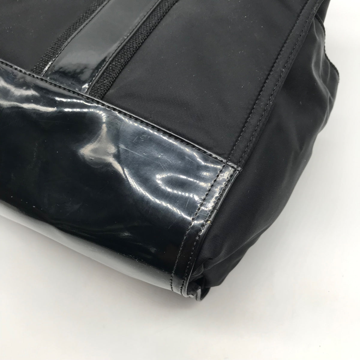 Tory Burch Black Nylon And Patent Leather Ella Tote Bag