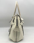 Salvatore Ferragamo White Patent Leather Satchel