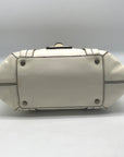 Salvatore Ferragamo White Patent Leather Satchel