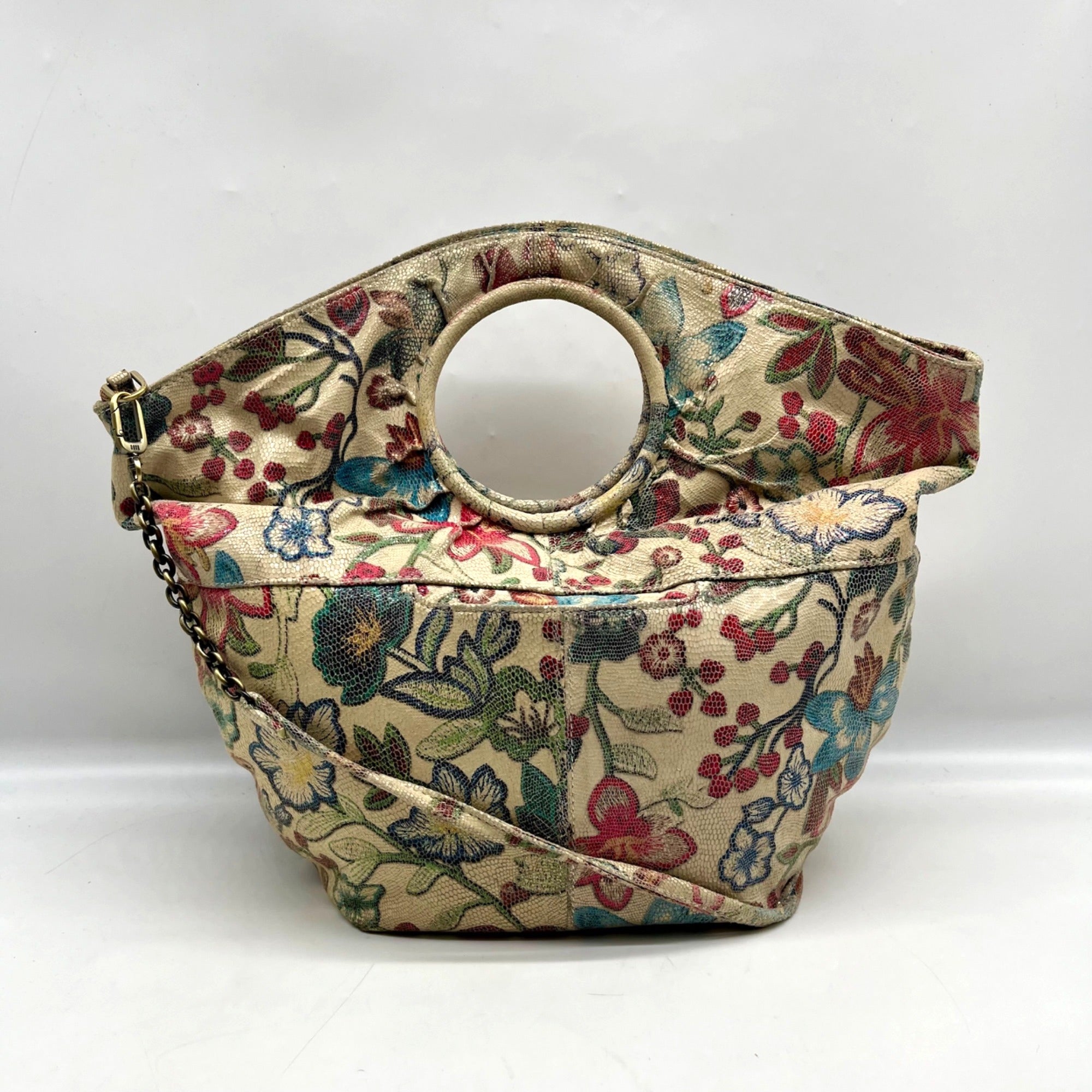 Hobo Multicolor Floral Convertible Bangle Satchel Bag