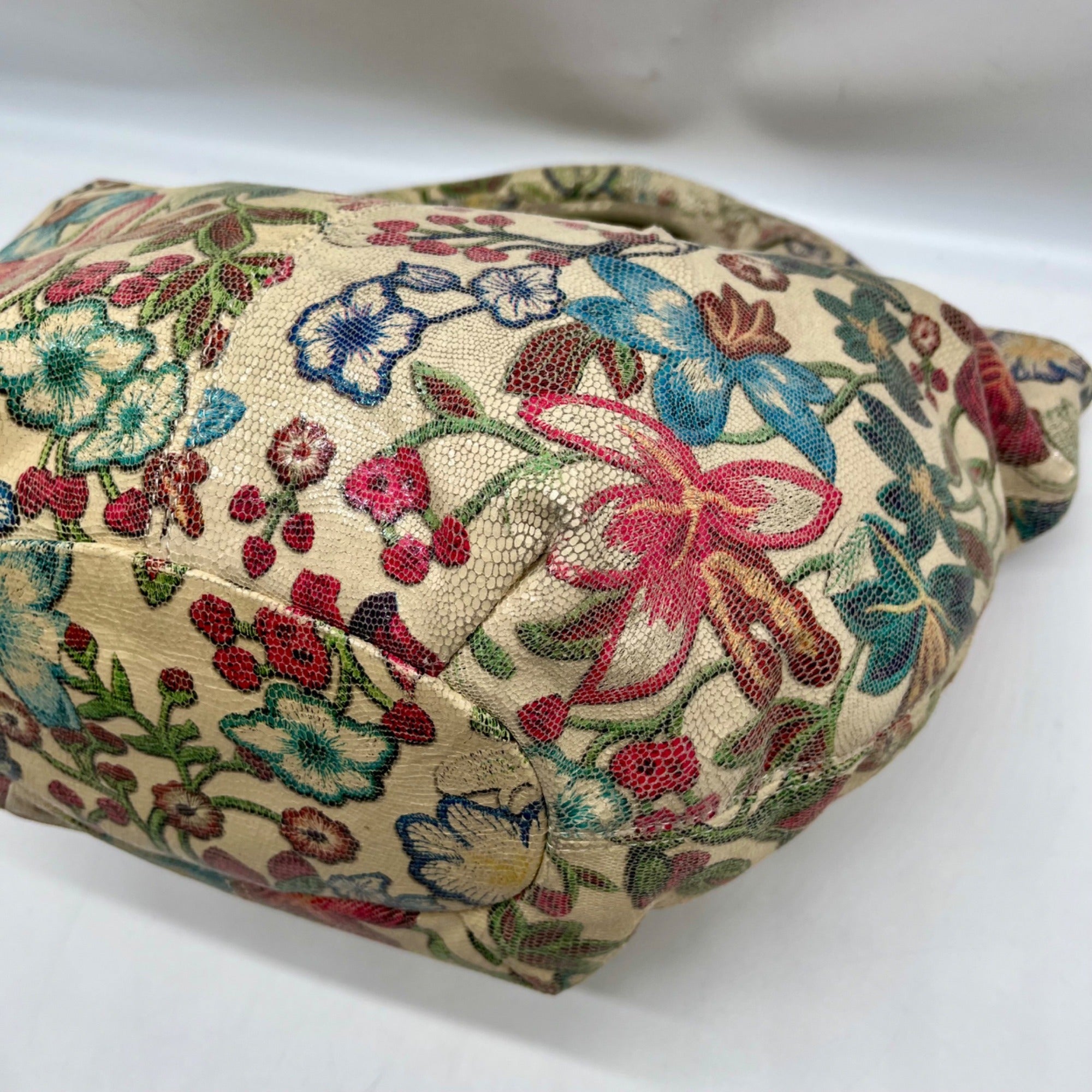 Hobo Multicolor Floral Convertible Bangle Satchel Bag