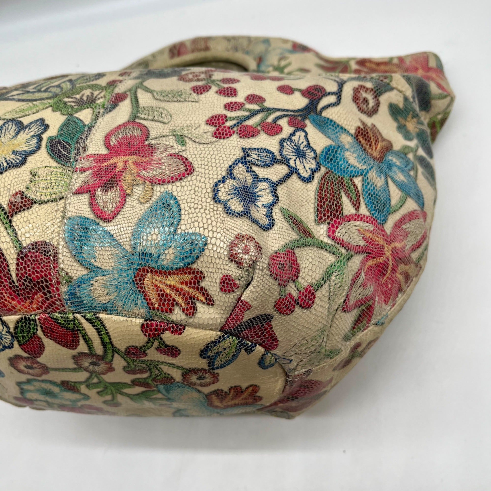 Hobo Multicolor Floral Convertible Bangle Satchel Bag