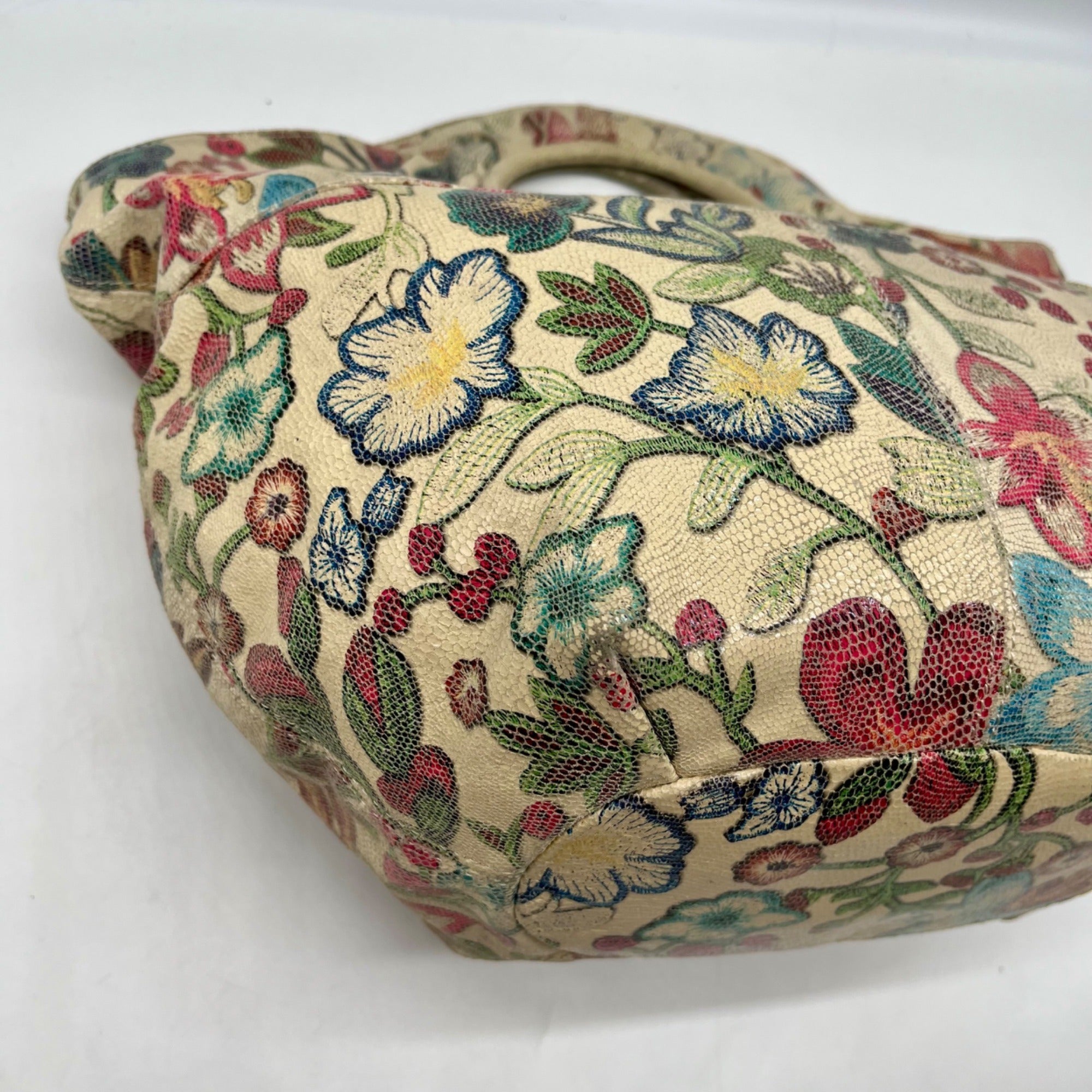 Hobo Multicolor Floral Convertible Bangle Satchel Bag