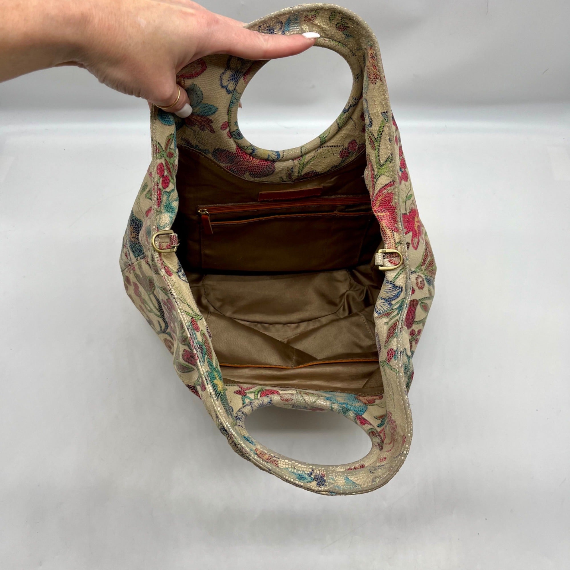 Hobo Multicolor Floral Convertible Bangle Satchel Bag