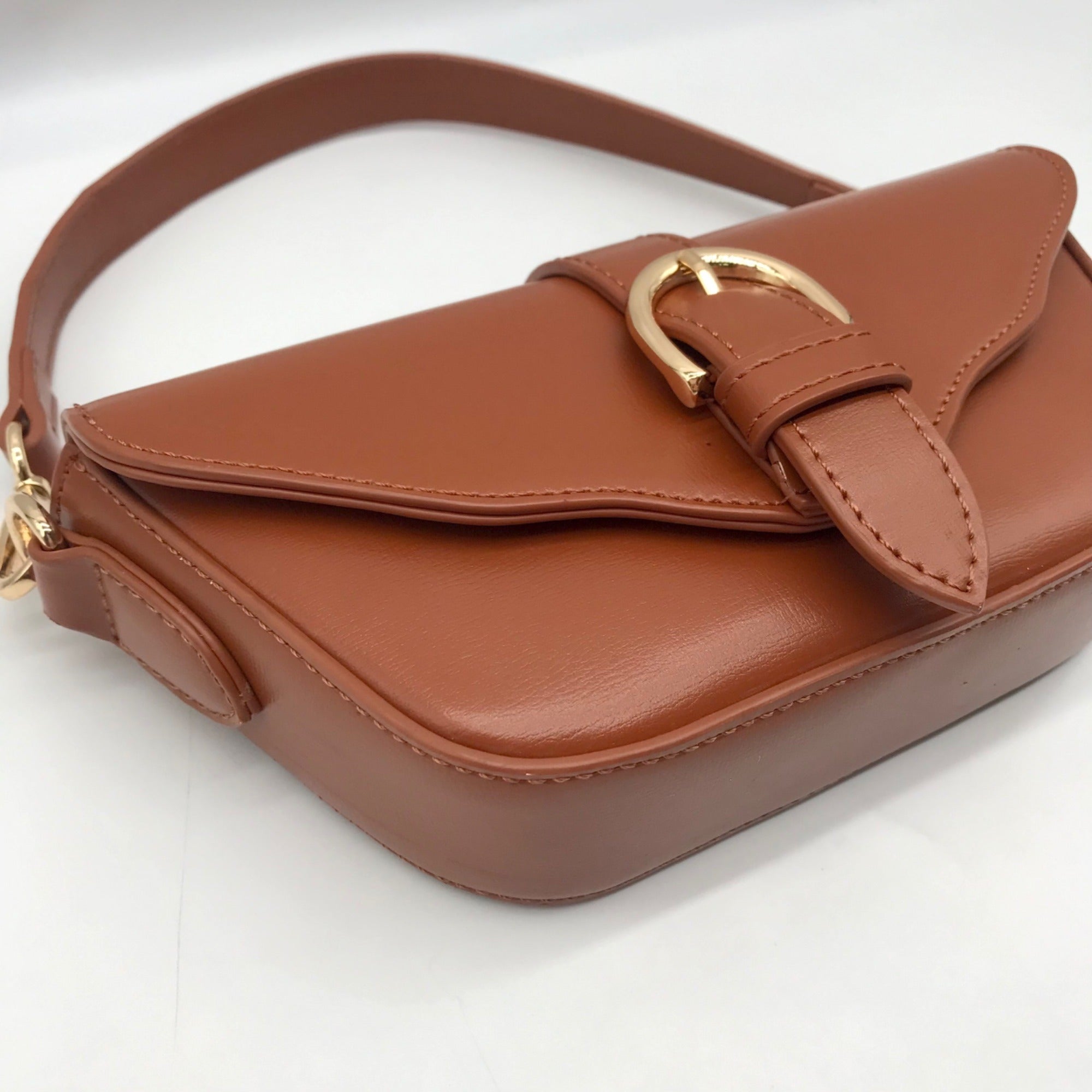 MMS Brown Leather Mini Bag