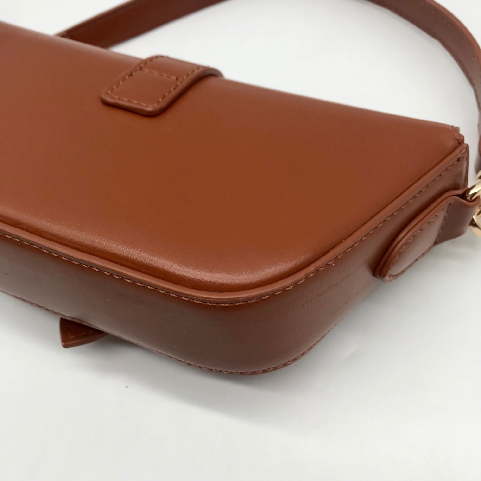 MMS Brown Leather Mini Bag