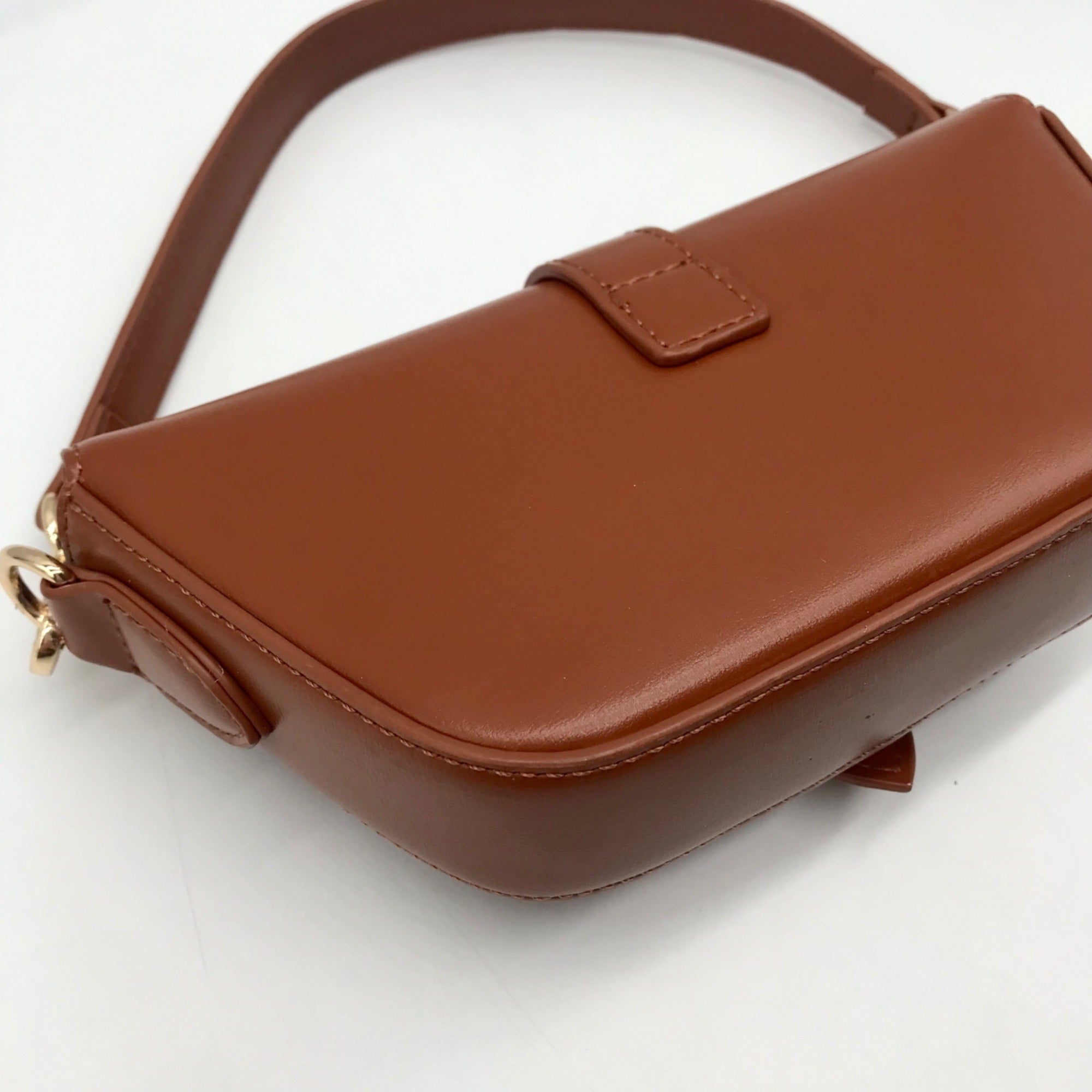 MMS Brown Leather Mini Bag