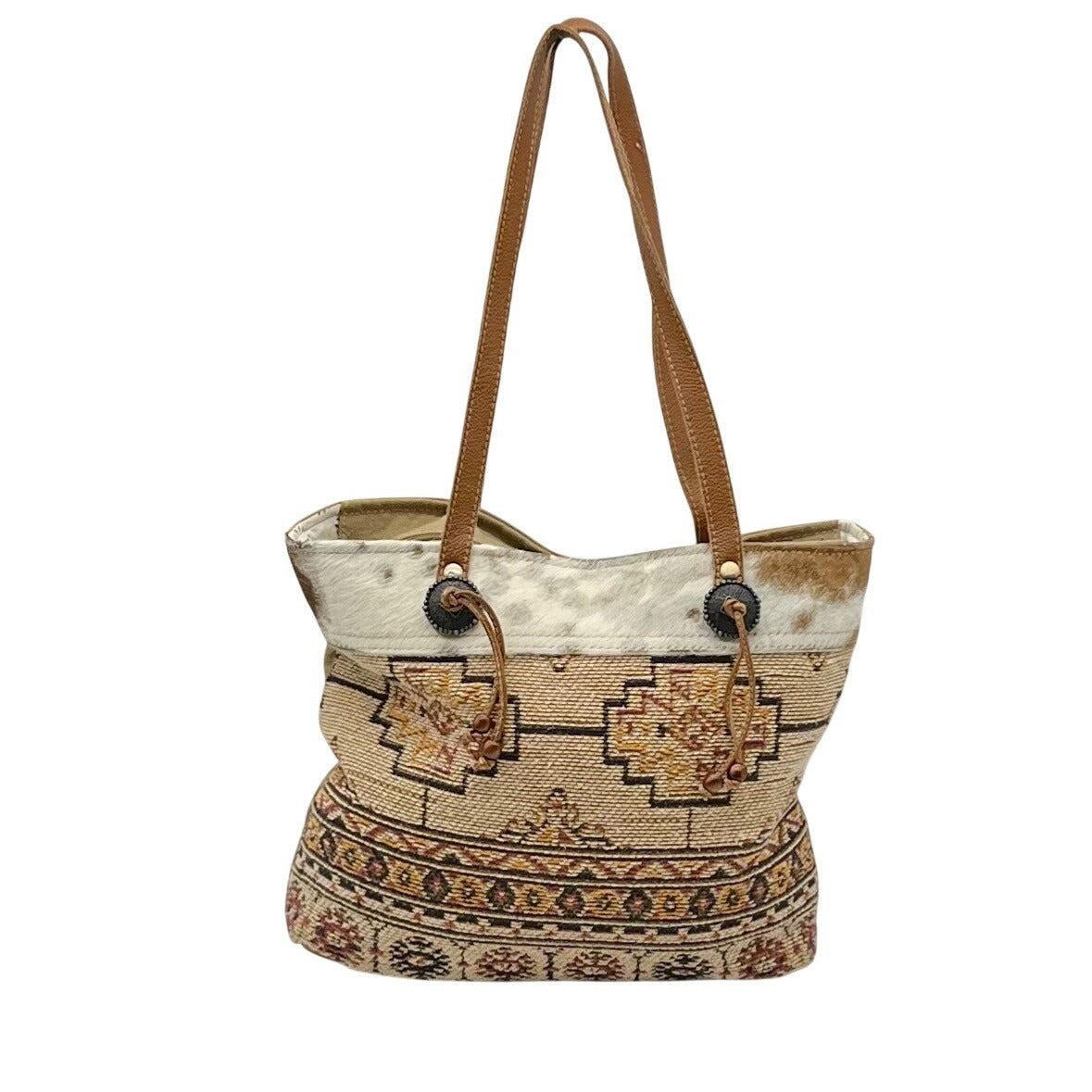 Myra Bardic Brown Canvas Tote Bag