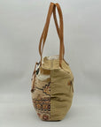 Myra Bardic Brown Canvas Tote Bag