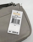 Michael Kors Gray Leather Fulton Shoulder Flap Crossbody Bag