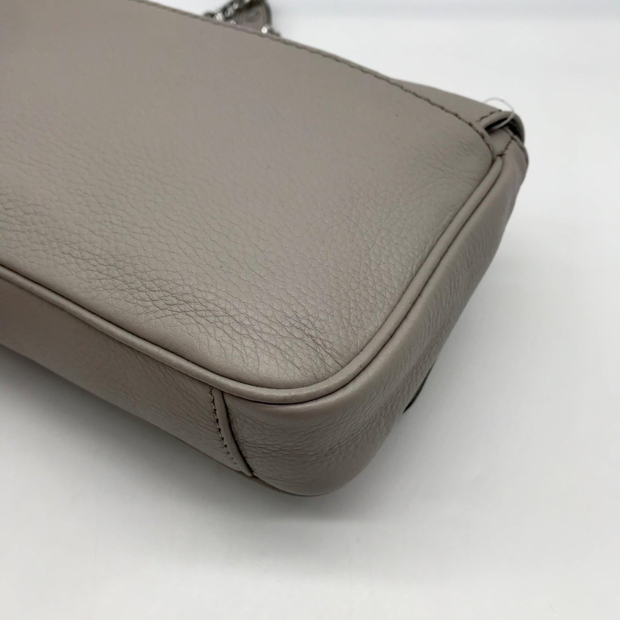 Michael Kors Gray Leather Fulton Shoulder Flap Crossbody Bag