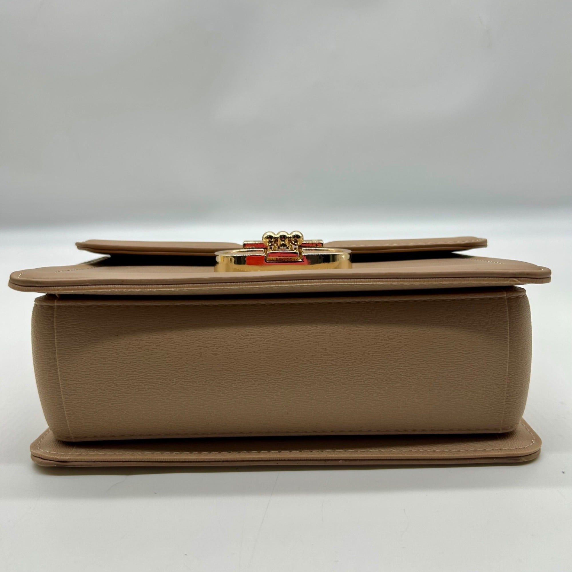 MMs Brands Tan Faux Leather Crossbody Bag