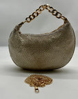 Nina Gold Mesh Mini Bag With Pouch
