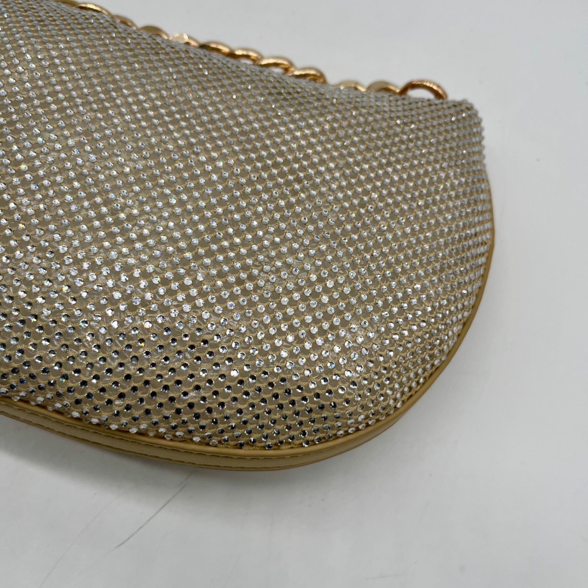 Nina Gold Mesh Mini Bag With Pouch