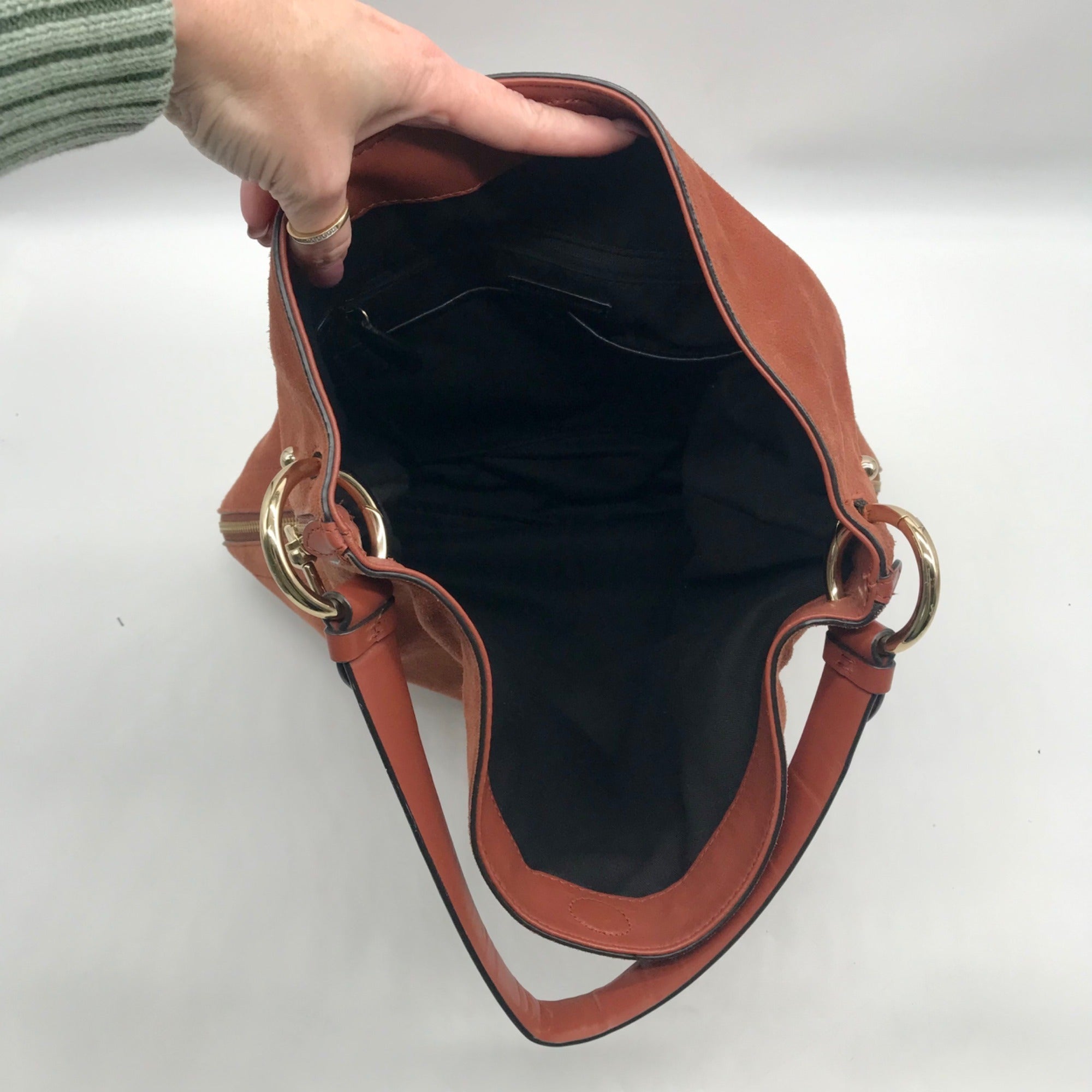 Rebecca Minkoff Brown Suede Jody Convertible Shoulder Bag