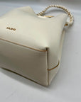 Aldo Beige Faux Leather Bienkax Medium Bucket Bag