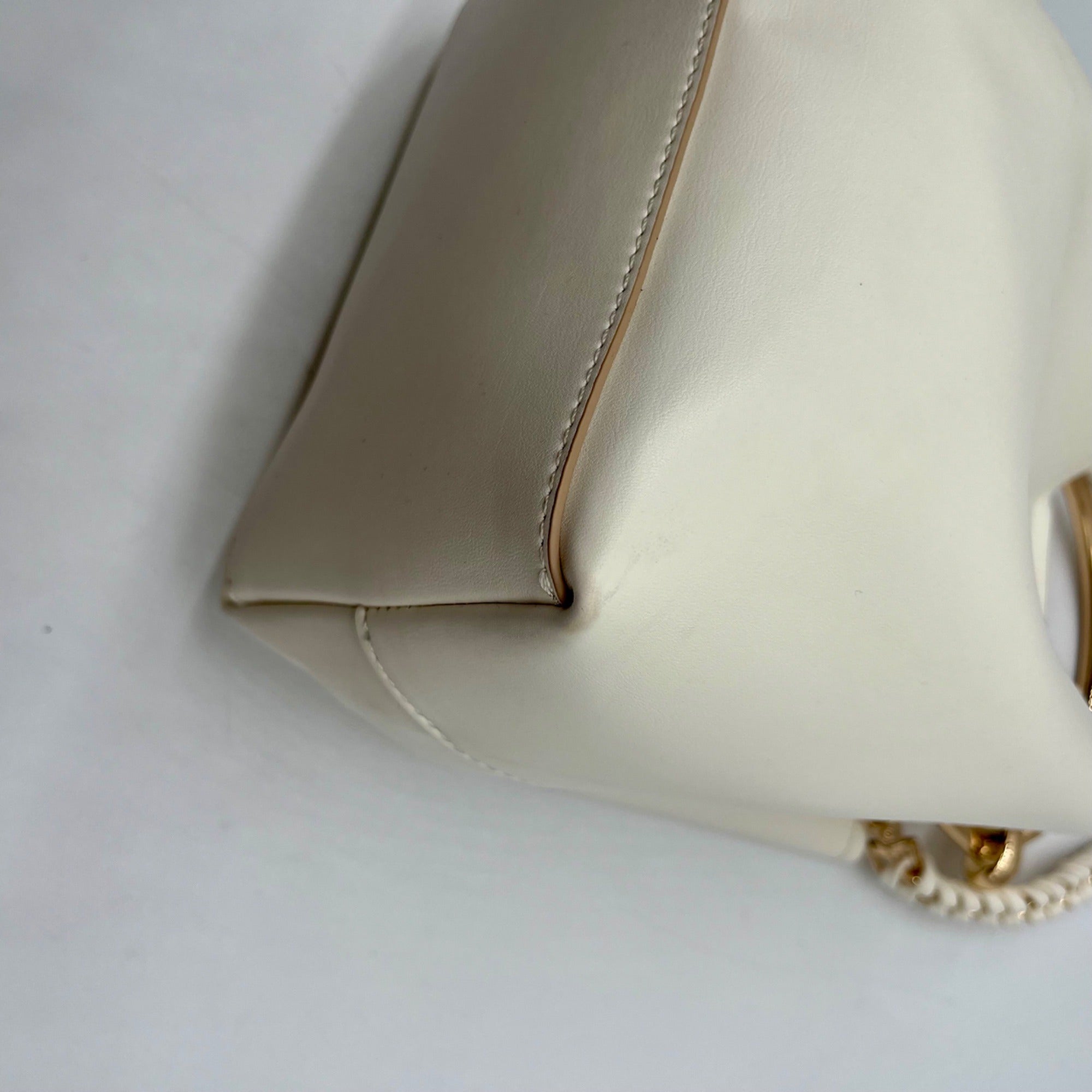 Aldo Beige Faux Leather Bienkax Medium Bucket Bag