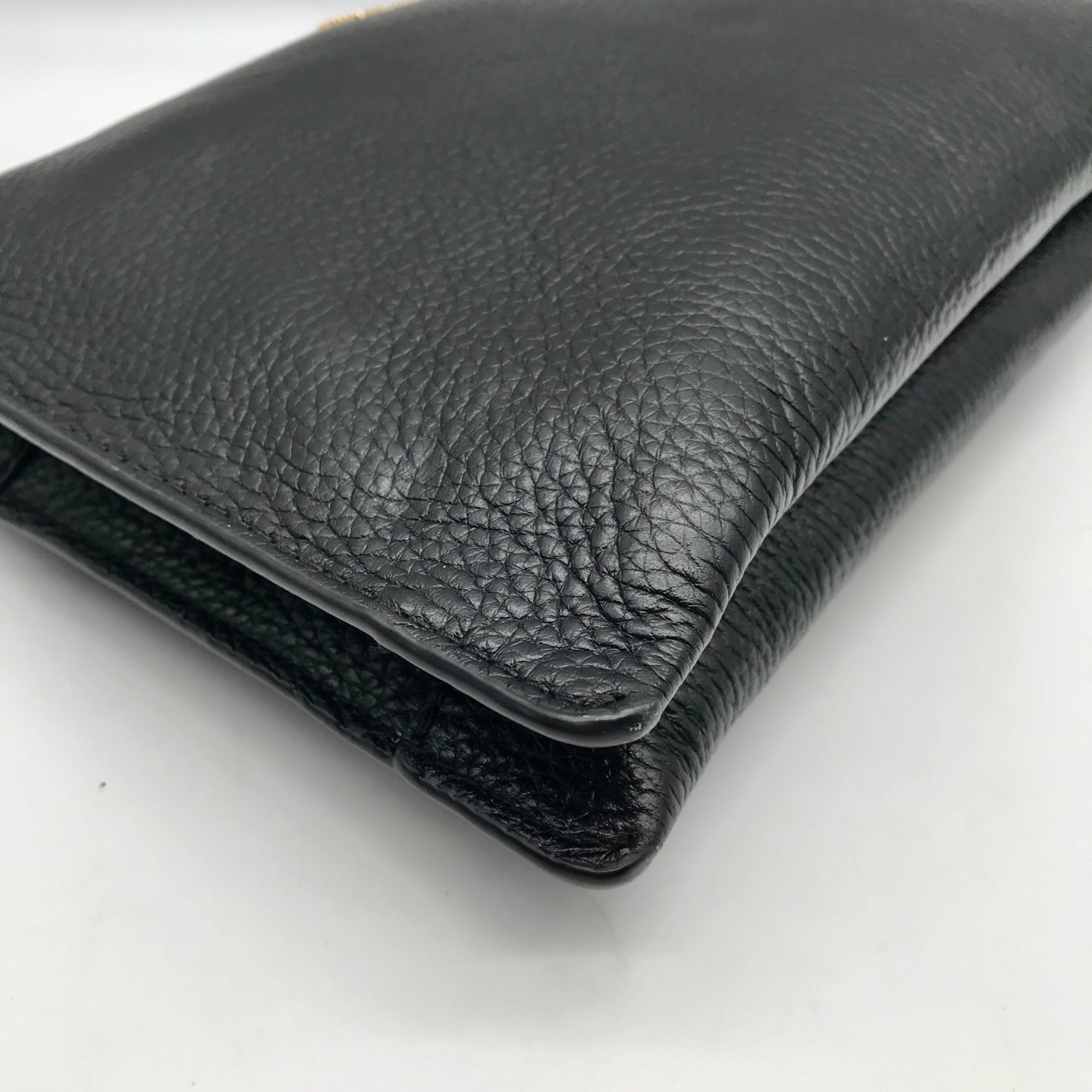 Michael Kors Black Pebbled Leather Triple Compartment Crossbody Bag