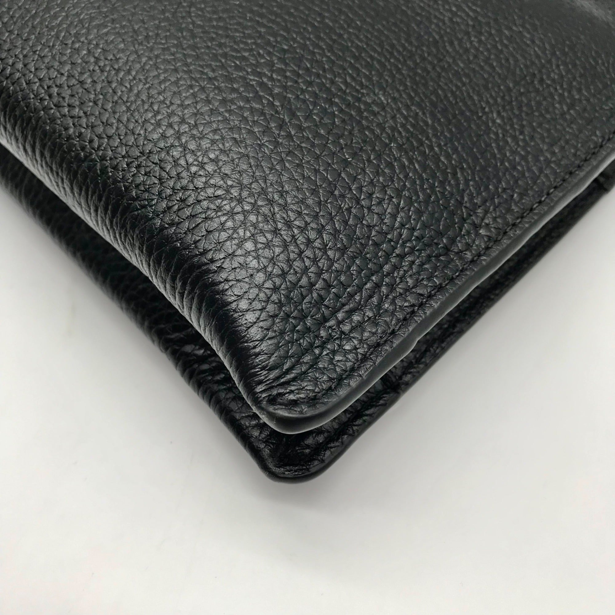 Michael Kors Black Pebbled Leather Triple Compartment Crossbody Bag