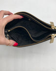 Michael Kors Black Pebbled Leather Triple Compartment Crossbody Bag