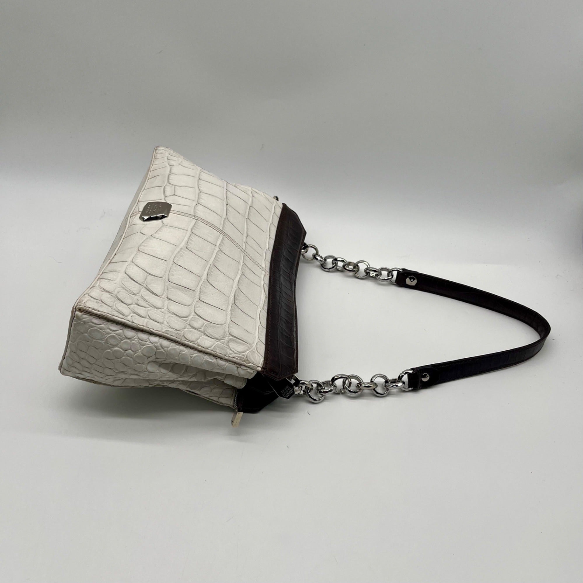 Henri Bendel Croc-Embossed Leather Shoulder Bag