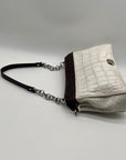 Henri Bendel Croc-Embossed Leather Shoulder Bag