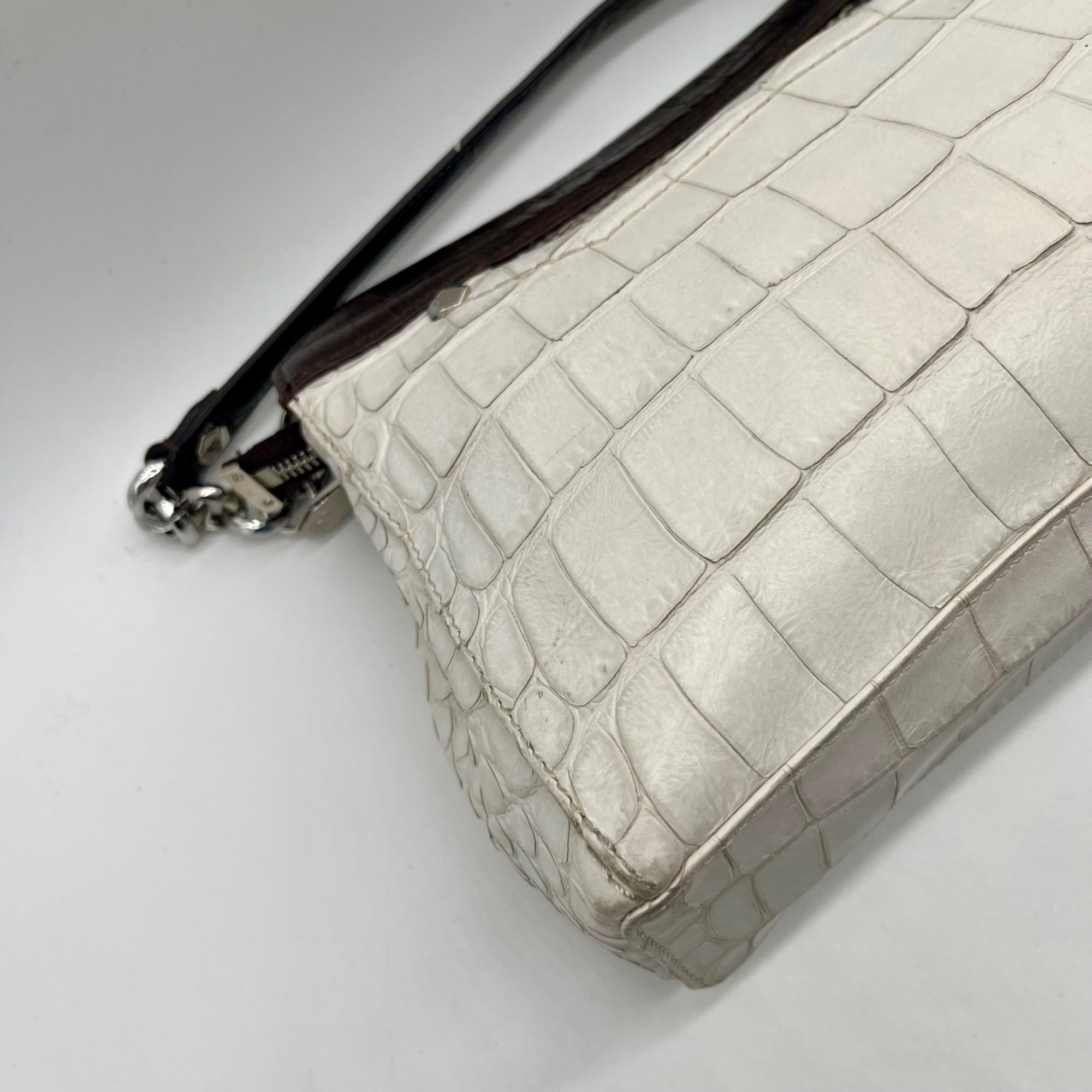 Henri Bendel Croc-Embossed Leather Shoulder Bag