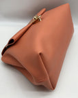 Jules Kae Peach Ellie Turn Lock Clutch